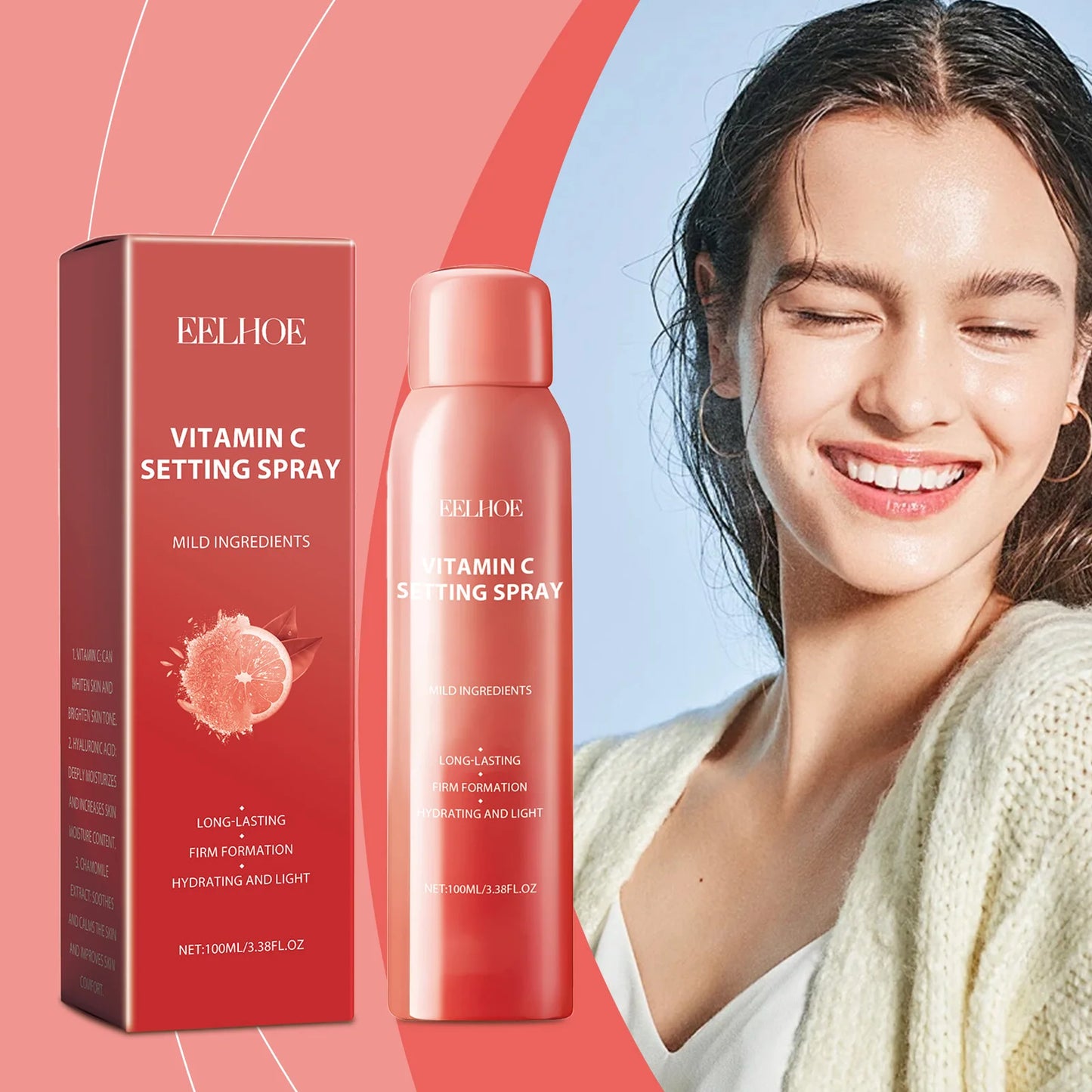 EELHOE Moisturizing Setting Makeup Spray Refreshing Non Greasy Moisturizing Light Breathable Portable Makeup Holding Spray
