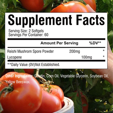 Lycopene Supplement - Prostate and Heart Health, Antioxidants, Bladder and Urinary Tract Health - 120 Capsules