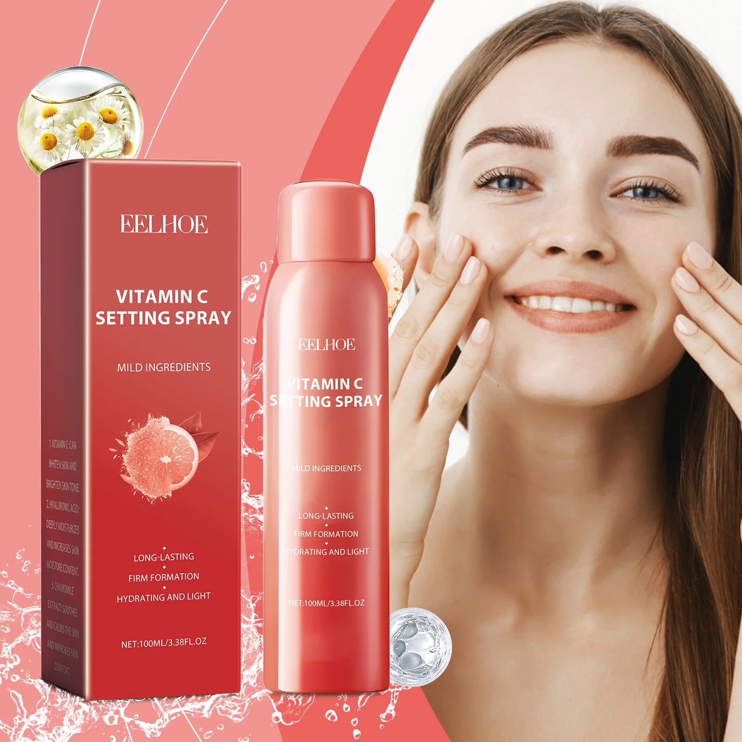 EELHOE Moisturizing Setting Makeup Spray Refreshing Non Greasy Moisturizing Light Breathable Portable Makeup Holding Spray