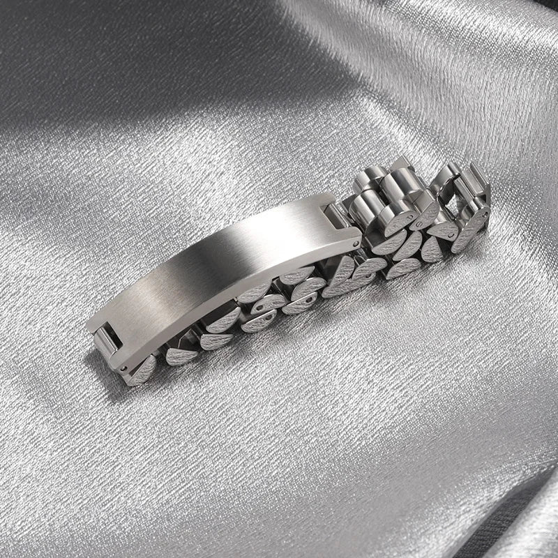 Customized Male Name Bracelet Stainless Steel Gold Color Punk Jewelry Personalized Letter Nameplate Bangle Best Friend Gifts