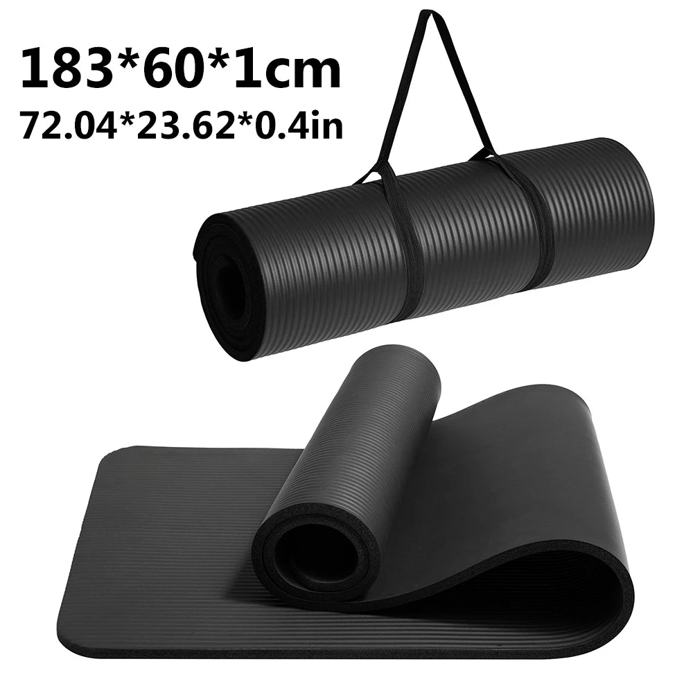 High-density sports yoga mat with shoulder straps Yoga mat non-slip Pilates fitness mat home exercise sports mat
