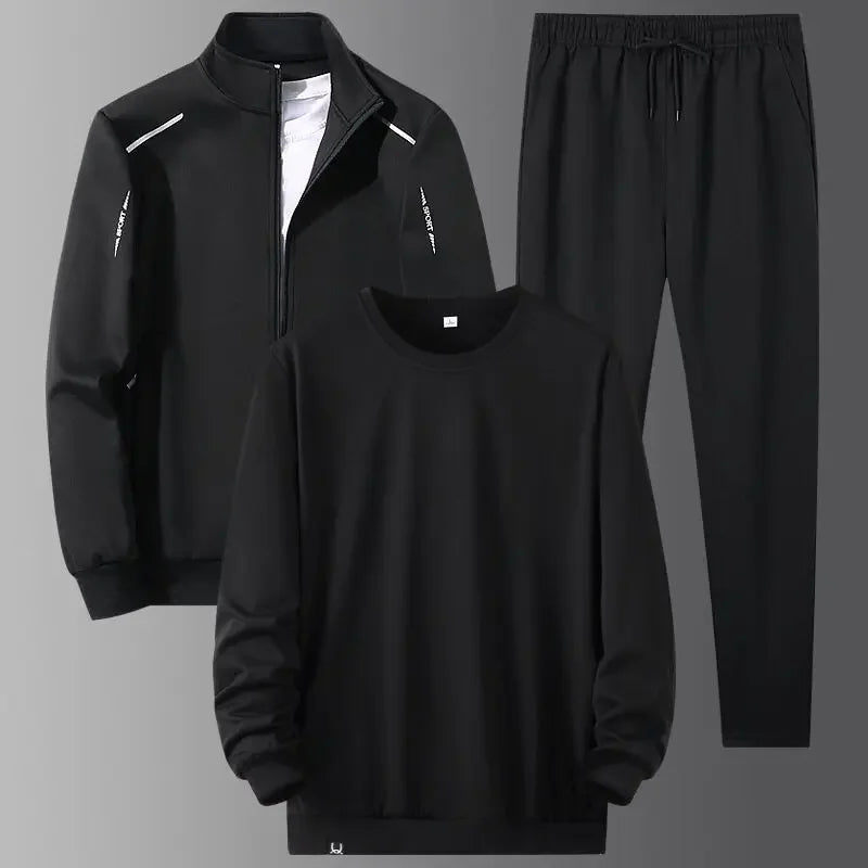 8XL Men's Tracksuits Unisex Jogging Suit Fashion Brand 3 Pieces Set Tracksuit Mens Spring Autumn Fashion Hoodies Sweatpants