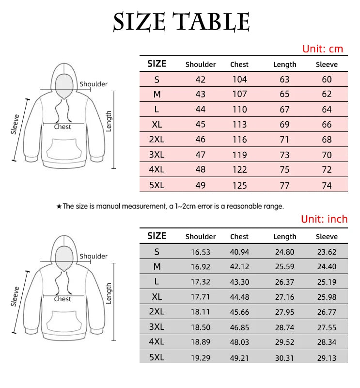 Fashion Women's Hoodie for Girls Autumn New Men's Long Sleeve Tops Sexy Girls Clothes Horror Undead Skull Pattern Unisex Tops