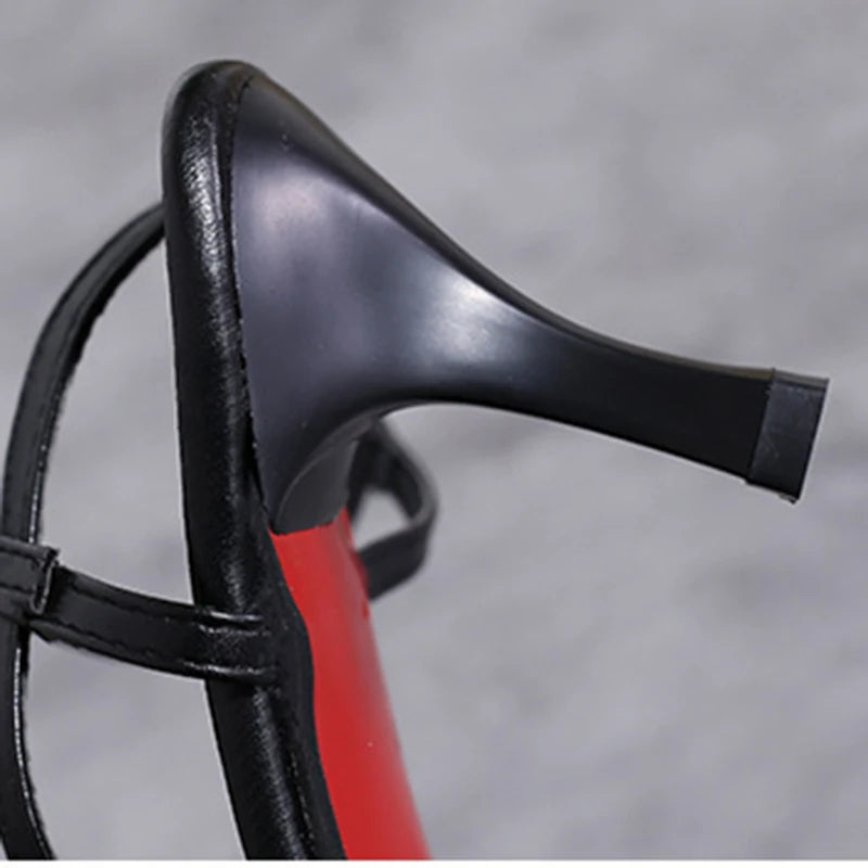 Oulylan 2024 Women Sandals Open Toe Simple Style Office Summer Narrow Band Sex High Heels Modern Footwear Lady Sandals