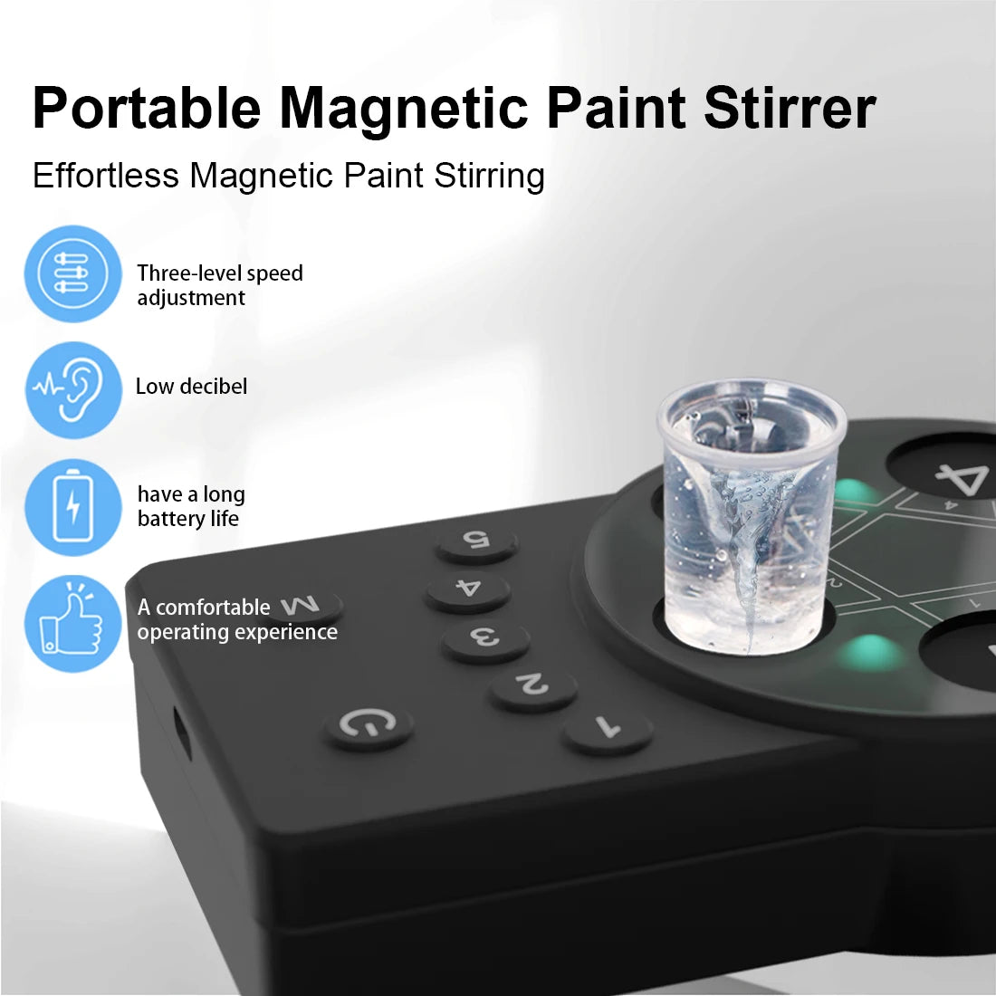 Portable Magnetic Paint Stirrer Anti-sedimentation Tattoo Ink Pigment Stirrer Ink Mixer for Paint Stirring DIY tattoo supplies