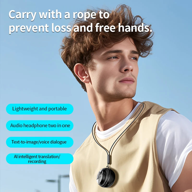 Sobast T26pro AI translation Wireless Earphones Bluetooth 5.4 Low Latency Headphones HD Call Dual Mode Gaming Headset With Mic