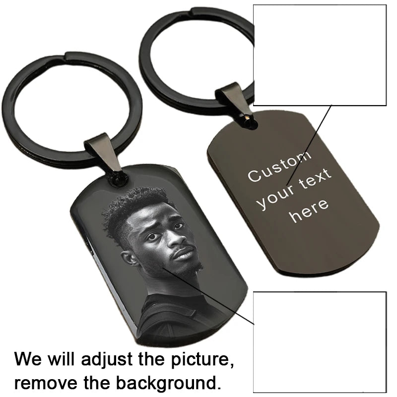 Personalized Photo Keychain Drive Safe,Custom Photo Couple Keychain Gift for Him,Pet Memorial Gifts,Keychains for men women