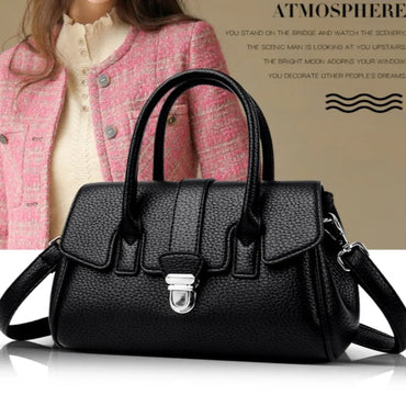 Genuine Brand Soft Pu Leather Small Casual Tote Hand Bags for Mother Quality Women Shoulder Crossbody Messanger Bag Summer Style