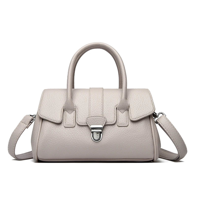 Genuine Brand Soft Pu Leather Small Casual Tote Hand Bags for Mother Quality Women Shoulder Crossbody Messanger Bag Summer Style