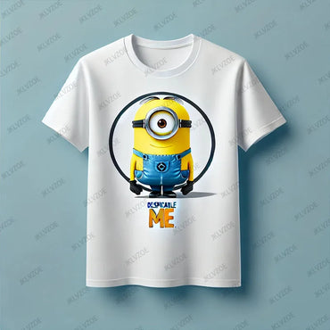 CHATGPT Designed Minions Cotton T-shirt Kids/Adult Fashion Round Neck T-shirt Boys Girls Comfortable Short Sleeve Harajuku Tops