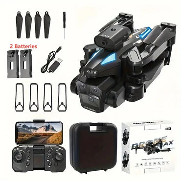 The C10 Quad-axis Folding 360° Obstacle Avoidance Drone Is Equipped With 2 Batteries, Optical Flow Positioning, And Remote Contr