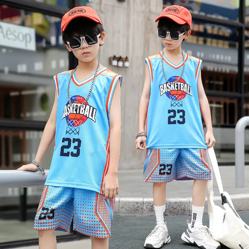 Children Team Training Uniform Kids Basketball Jersey Quick-drying Boy and Girls Comfortable Shirt Child Sportswear Tracksuits