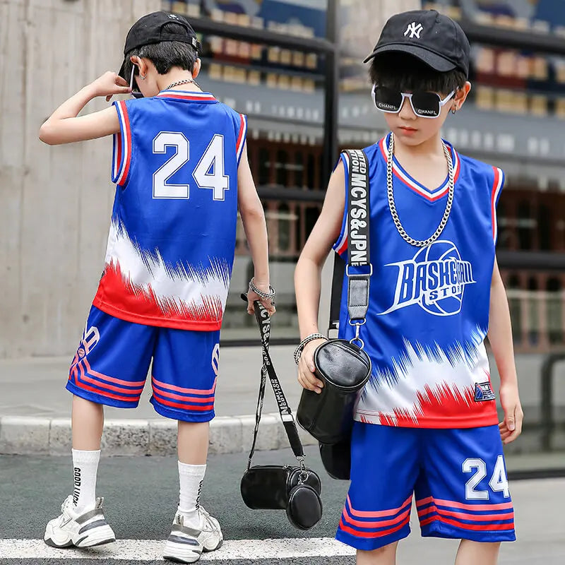 Children Team Training Uniform Kids Basketball Jersey Quick-drying Boy and Girls Comfortable Shirt Child Sportswear Tracksuits