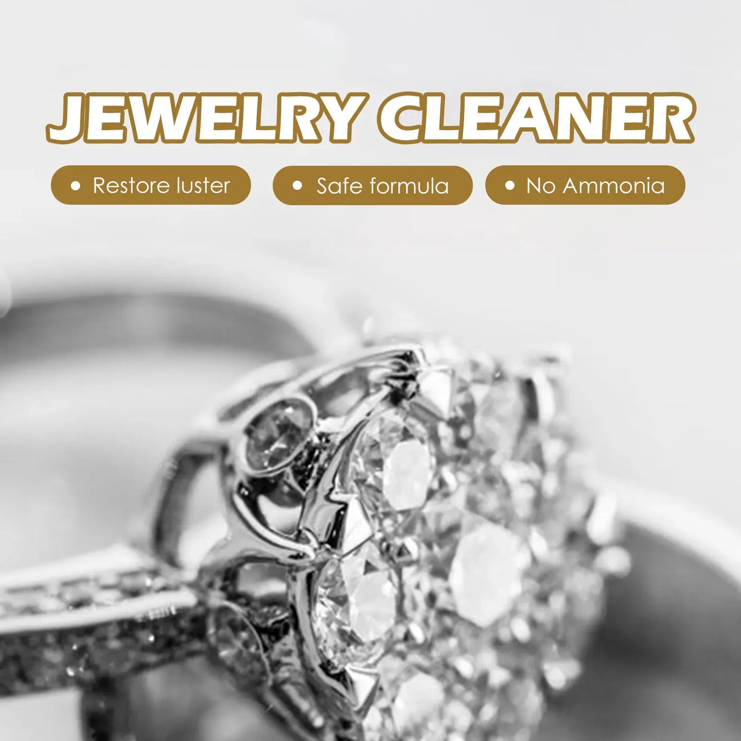 3Pcs Jewelry Cleaner Watch Cleaning Liquid Decontamination Quick Stains Removal Liquid Smooth Diamond Set Gold Cleaning Polish
