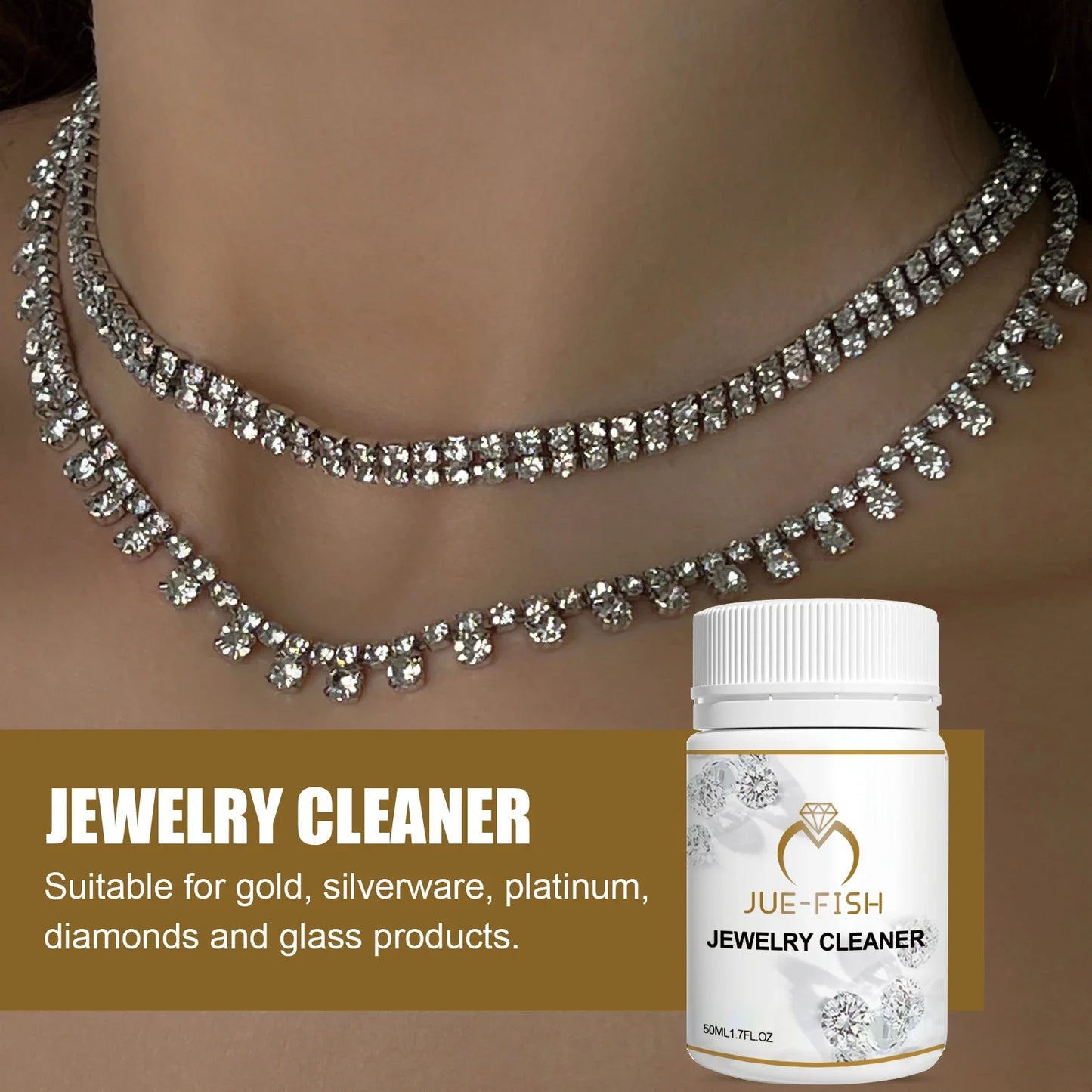 3Pcs Jewelry Cleaner Watch Cleaning Liquid Decontamination Quick Stains Removal Liquid Smooth Diamond Set Gold Cleaning Polish