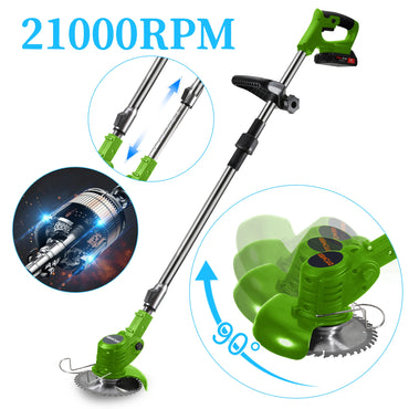 Electric Cordless Brush Cutter 21000RPM Stringless Weed Eater Electric Weed Trimmer Lawn Garden Pruning