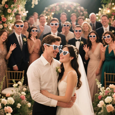 12-100Pcs Wedding Sunglasses Heart Shaped Sunglasses Wedding Bridal Shower Decor Bachelorette Hen Party Supplies Bridesmaid Gift