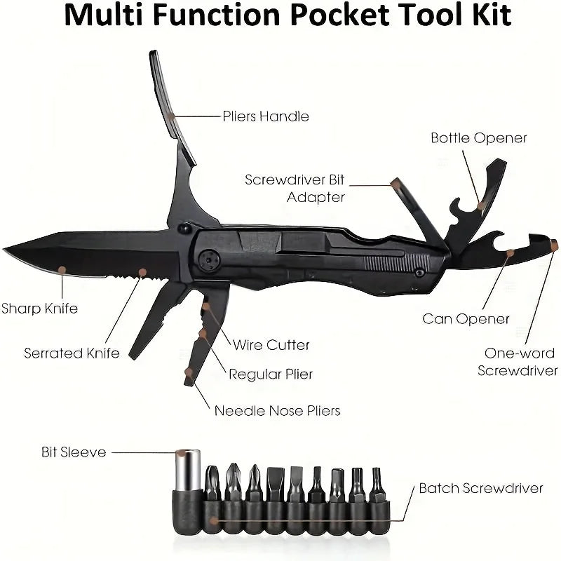 1pcs Tool Pliers, 16 & 1 Multi Pliers, Band Saw, Men's Gifts, Outdoor Survival Adventure Emergency Use, Home Standing Tools