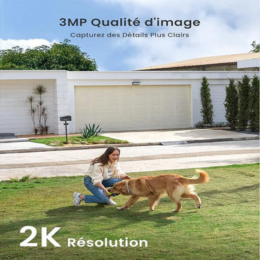 ieGeek 2 PCS 2K Wireless WiFi Surveillance Camera with Battery, Night Vision,Colour and AI & PIR Motion Detection,Outdoor/Indoor