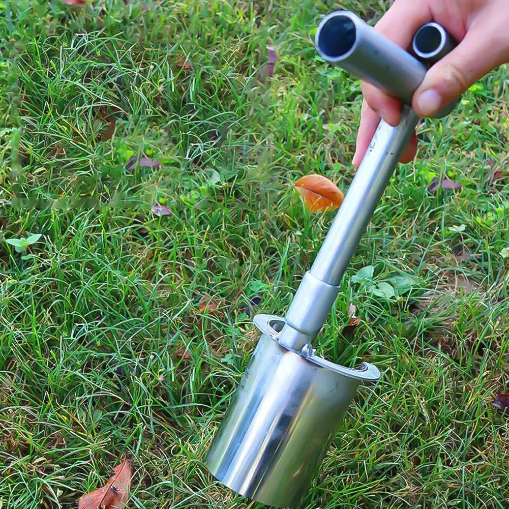 Plant And Fruit Tree Seedling Transplanter Stainless Steel Handheld Garden Barrel Transplanter Planting Tool