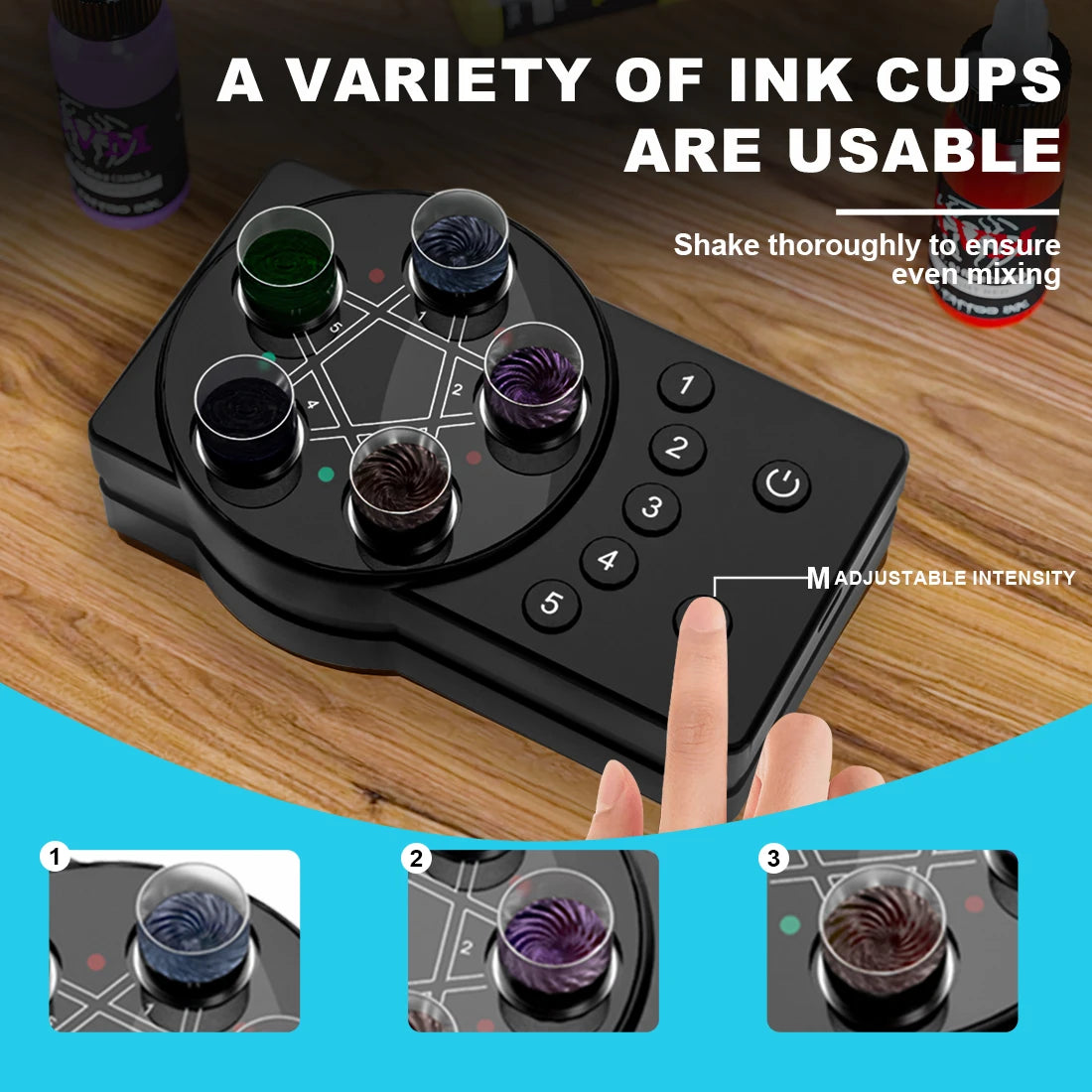 Portable Magnetic Paint Stirrer Anti-sedimentation Tattoo Ink Pigment Stirrer Ink Mixer for Paint Stirring DIY tattoo supplies