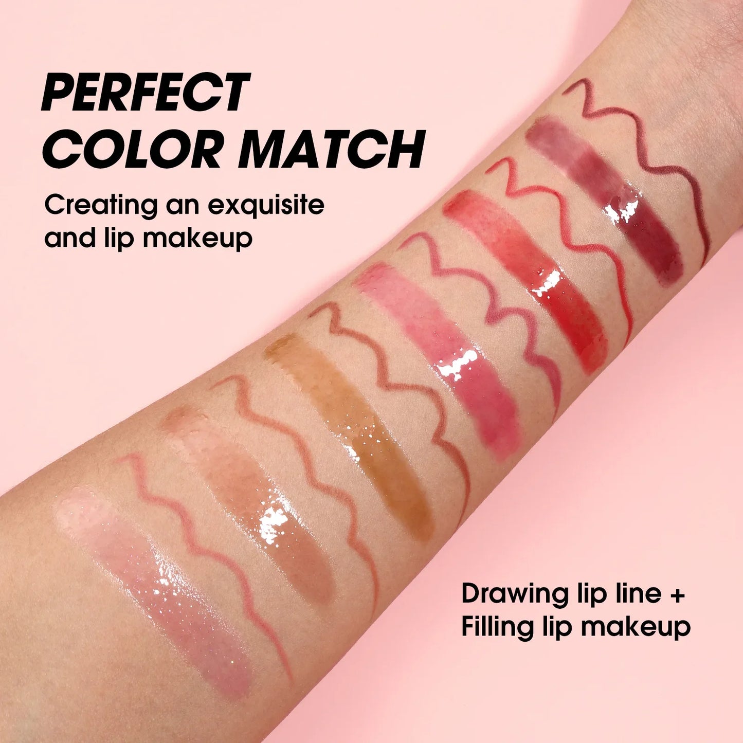 12PCS/SET Retro Style Lip Set 6pcs Lipliner Plus 6Pcs Dripglass Oil In One Box Long Lasting Matte Shinny Lip Makeup Cosmetics