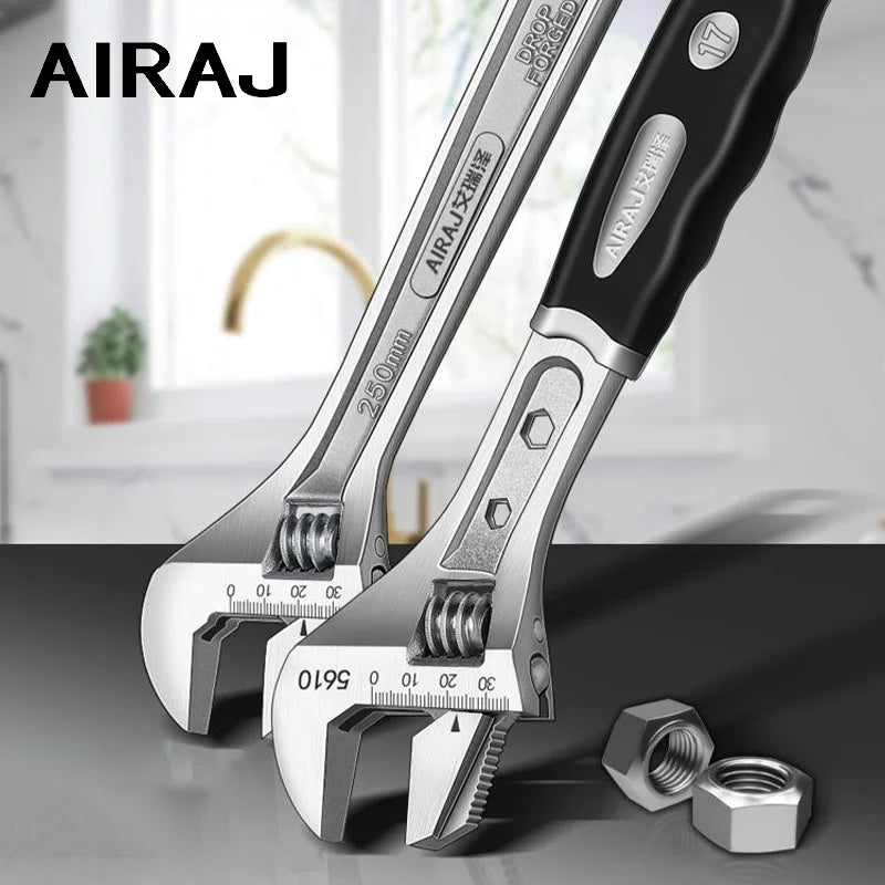 AIRAJ 3Pcs Adjustable Wrench Universal Adjustable Wrench Multifunctional Large Opening Wrench Pipe Wrench Tool Set Hand Tool