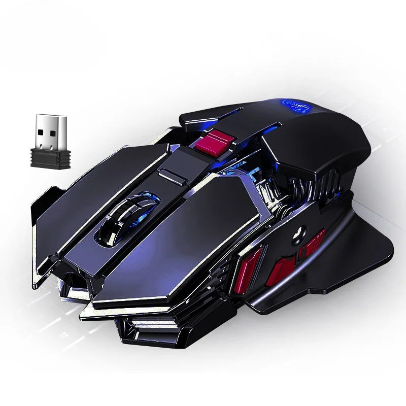 SC300 Wireless Mouse Rechargeable Silent Notebook Desktop Computer Mechanical E-sports Game Home With 4 Color Cool Lights