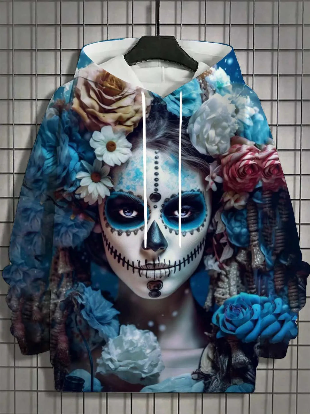 Fashion Women's Hoodie for Girls Autumn New Men's Long Sleeve Tops Sexy Girls Clothes Horror Undead Skull Pattern Unisex Tops