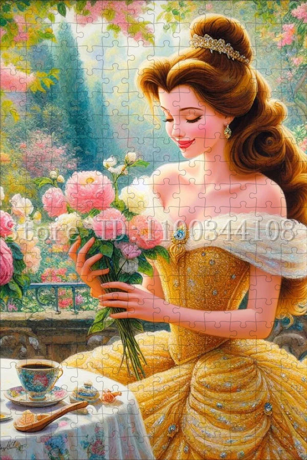 300/500/1000 Pieces Disney Puzzles Princess Snow White Elsa Belle Jigsaw Puzzles for Adult Children Handmade Toys & Hobbies