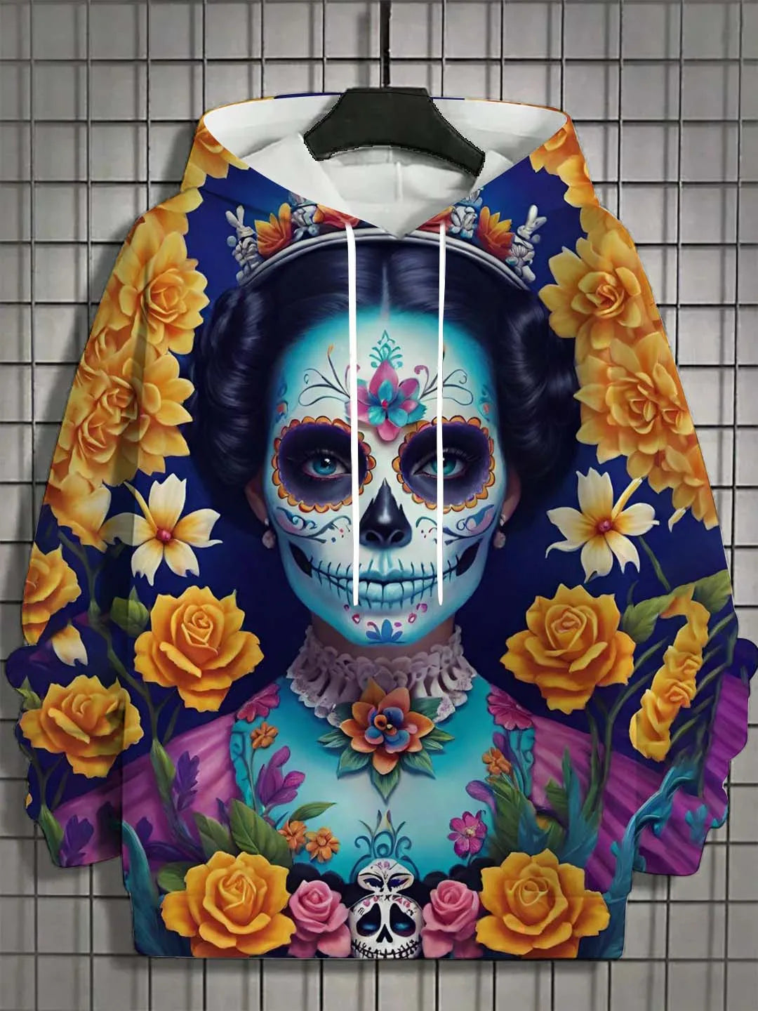 Fashion Women's Hoodie for Girls Autumn New Men's Long Sleeve Tops Sexy Girls Clothes Horror Undead Skull Pattern Unisex Tops