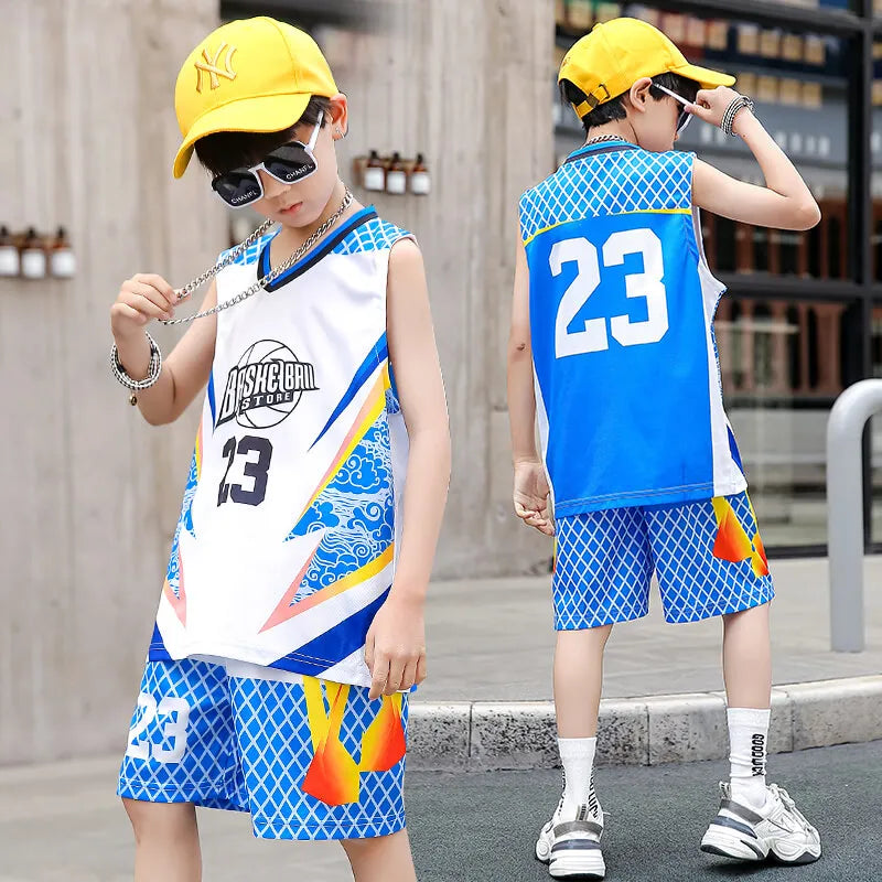Children Team Training Uniform Kids Basketball Jersey Quick-drying Boy and Girls Comfortable Shirt Child Sportswear Tracksuits