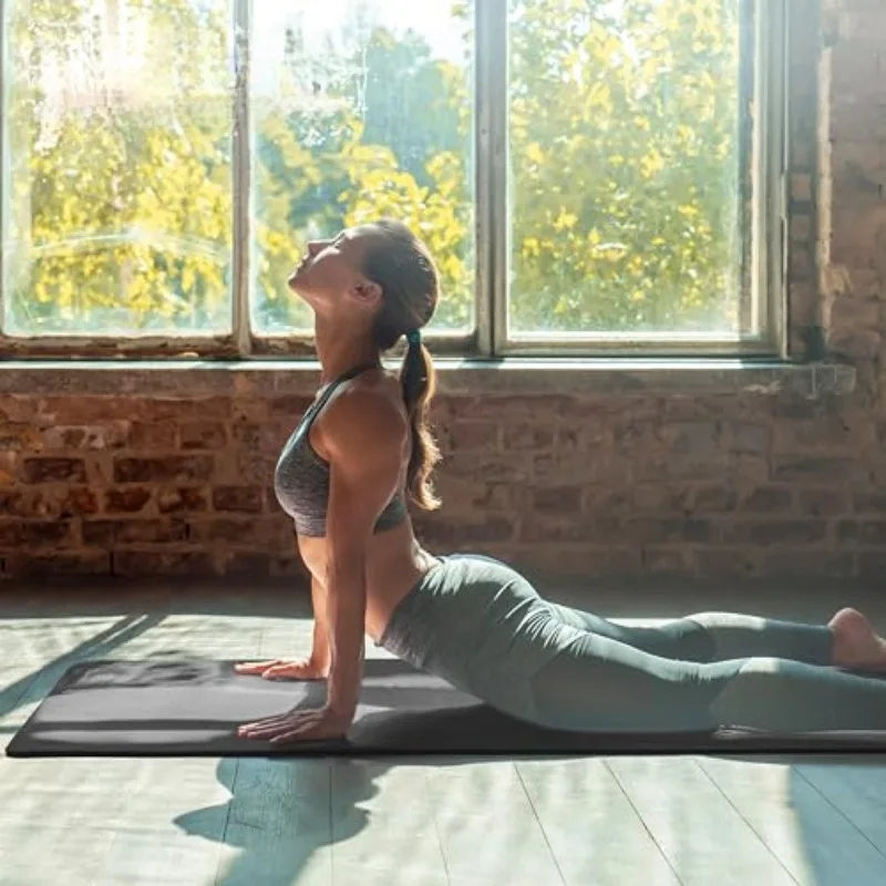 High-density sports yoga mat with shoulder straps Yoga mat non-slip Pilates fitness mat home exercise sports mat