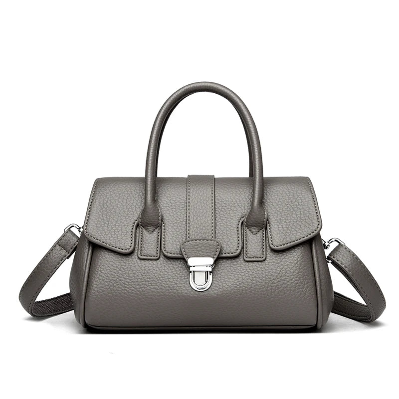 Genuine Brand Soft Pu Leather Small Casual Tote Hand Bags for Mother Quality Women Shoulder Crossbody Messanger Bag Summer Style