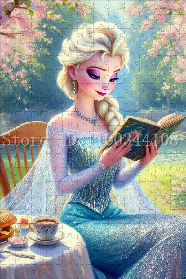 300/500/1000 Pieces Disney Puzzles Princess Snow White Elsa Belle Jigsaw Puzzles for Adult Children Handmade Toys & Hobbies