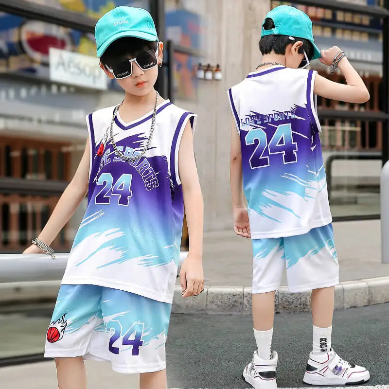 Children Team Training Uniform Kids Basketball Jersey Quick-drying Boy and Girls Comfortable Shirt Child Sportswear Tracksuits