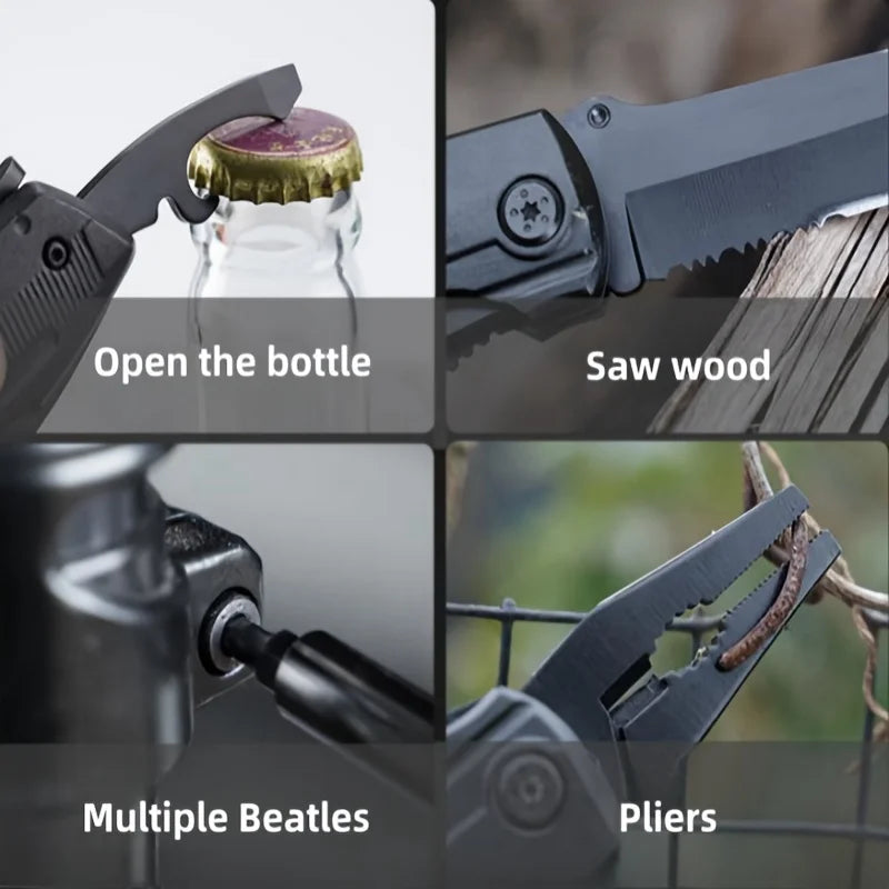 1pcs Tool Pliers, 16 & 1 Multi Pliers, Band Saw, Men's Gifts, Outdoor Survival Adventure Emergency Use, Home Standing Tools
