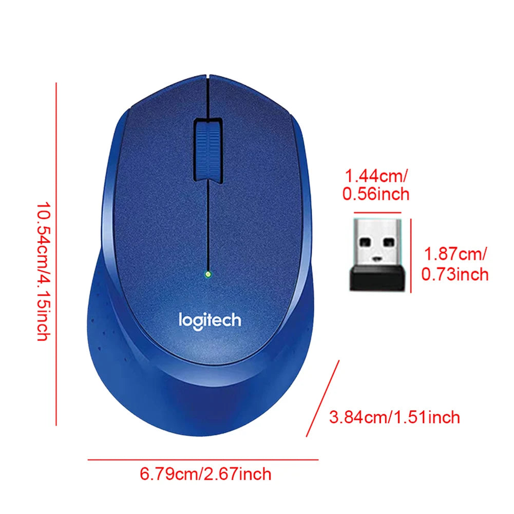 Logitech M330 Wireless Mouse 1/2pcs Gaming Mouse 2.4GHz 1000 DPI 3 Buttons Silent Optical Mice For Mac/PC Computer Laptop