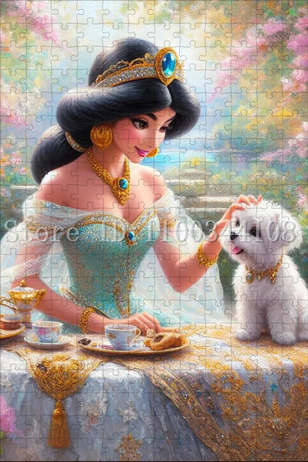 300/500/1000 Pieces Disney Puzzles Princess Snow White Elsa Belle Jigsaw Puzzles for Adult Children Handmade Toys & Hobbies