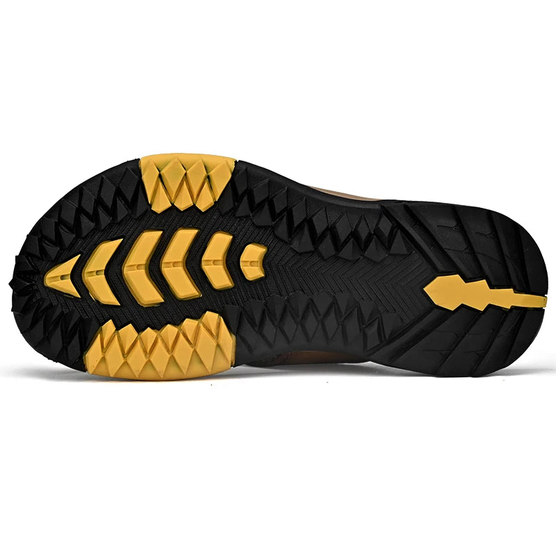 Genuine Leather Sandals Men Breathable Summer Shoes Man Waterproof Outdoor Men Sandals Antiskid Beach Sandals Footwear