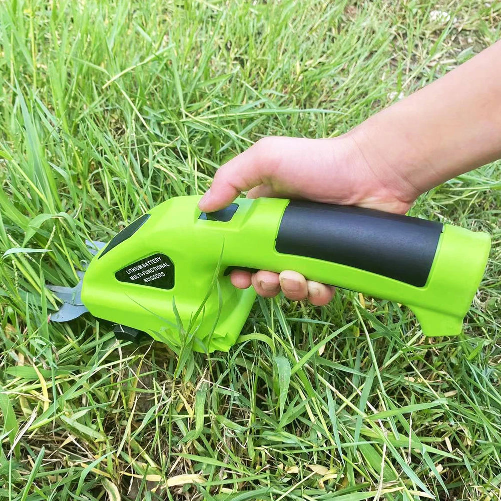 2 in 1 Cordless Grass Shear 2000mAh Battery Electric Grass Trimmer 7.2V Weeding Pruning Saw Shrub Shear Grass Weeding Mower Tool