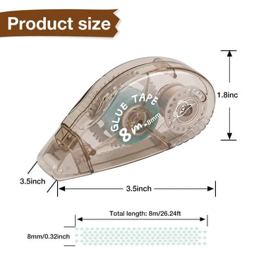 8-pack handmade office stickers, stamps, notes, large capacity double-sided glue tape for scrapbooking