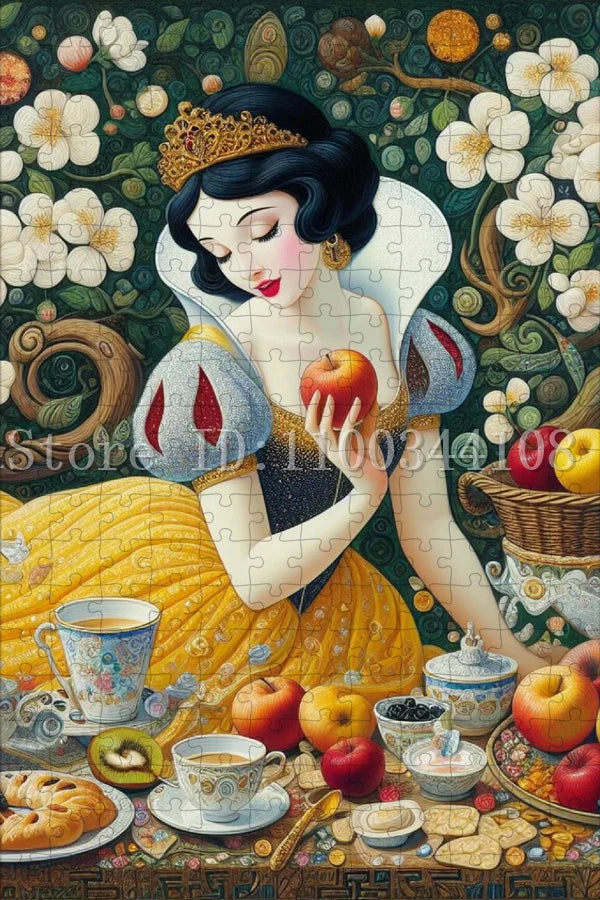 300/500/1000 Pieces Disney Puzzles Princess Snow White Elsa Belle Jigsaw Puzzles for Adult Children Handmade Toys & Hobbies