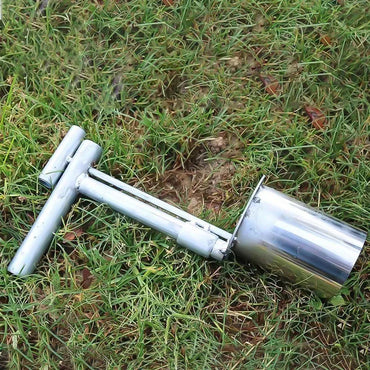 Plant And Fruit Tree Seedling Transplanter Stainless Steel Handheld Garden Barrel Transplanter Planting Tool