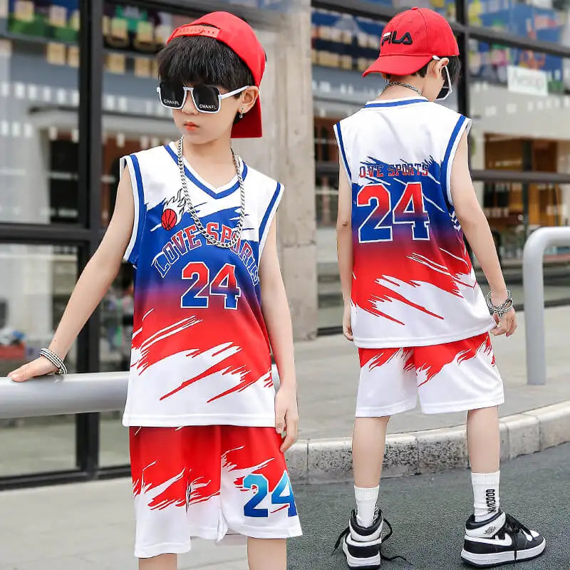Children Team Training Uniform Kids Basketball Jersey Quick-drying Boy and Girls Comfortable Shirt Child Sportswear Tracksuits