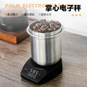 Mini coffee scale, Italian coffee bean weighing timer scale, coffee machine, kitchen small 0.1g coffee electronic scale