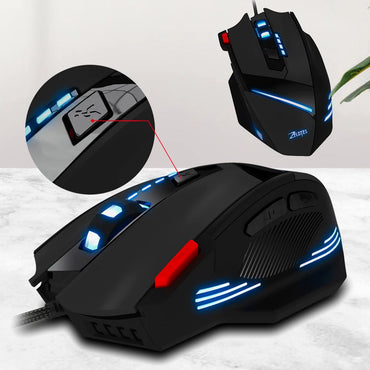 Wired Gaming Mouse with Seven Programmable Buttons and Adjustable DPI for Precise Control and Comfortable Gaming Experience