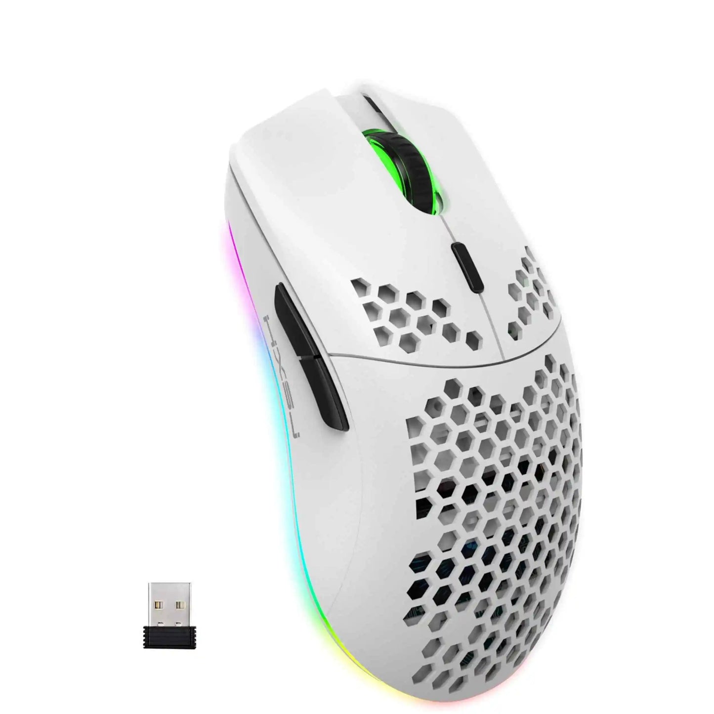 MAMBASNAKE x HXSJ T66 Wireless Gaming Mouse, 2.4Ghz Rechargeable Mouse with 6 Programmable Buttons