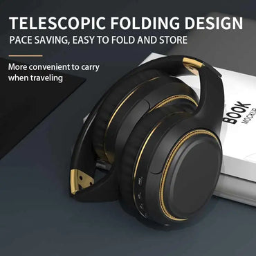 TWS Bluetooth Headphone Wireless Music Headset Over The Ear High Fidelity Bass Stereo Sports Bluetooth Earphones with AUX Cable