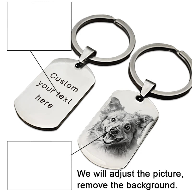 Personalized Photo Keychain Drive Safe,Custom Photo Couple Keychain Gift for Him,Pet Memorial Gifts,Keychains for men women